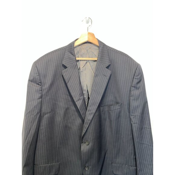 LORO PIANA Mens 100% Wool  Pinstripe Suit Jacket Blazer 2-Button Classic Fit 50 - Picture 2 of 8